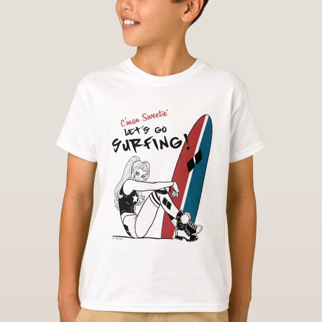 Camiseta Harley Quinn - Vamos a practicar surf (Anverso)