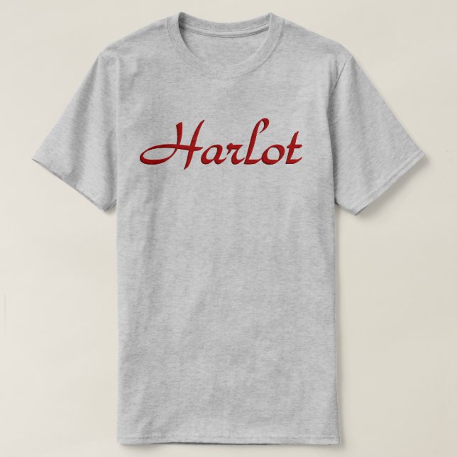 Camiseta Harlot de texto (Diseño del anverso)