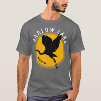 Camiseta Harlow Lake en Michigan Heron Sunrise