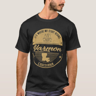 Camiseta Harmon Louisiana Es donde comienza mi historia