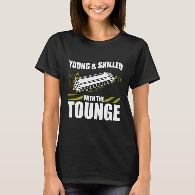 Camiseta Harmonica Jugando Para Harmonica Player Harmonica  (Anverso)