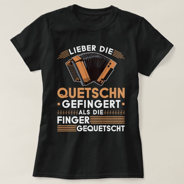 Camiseta Harmonica Lover Squeezing dedo apretado Estiria (Diseño del anverso)