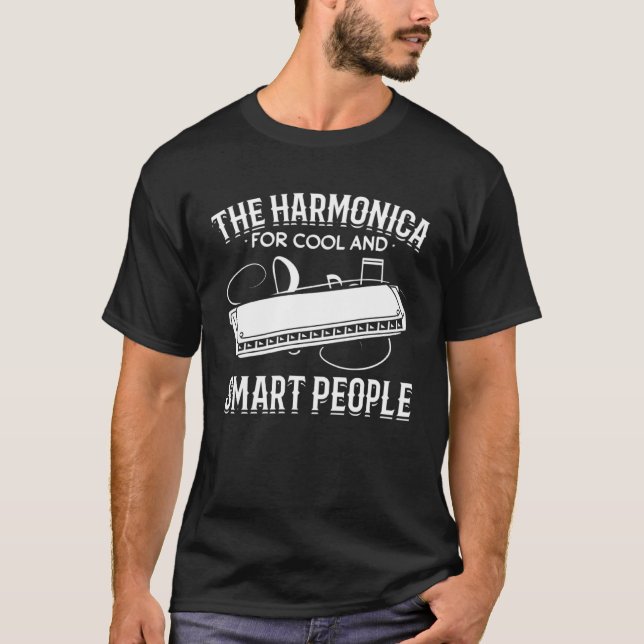 Camiseta Harmonica Para Guay Y Smart People Harmonica Pla (Anverso)