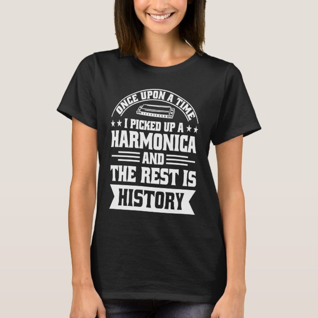 Camiseta Harmonica Player & Mouth Harp Designs For Harmonic (Anverso)