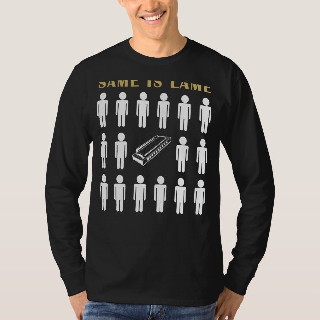 Camiseta Harmonica Same es Lame Tee Shirt - Golpear lejos d (Anverso)