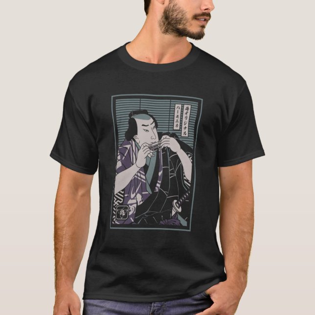Camiseta Harmonica Samurai Harmonicas Samurai Guerrero Japó (Anverso)