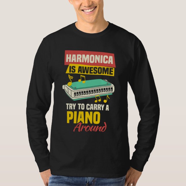 Camiseta Harmonicist Mouth Organ & French Harp Harmonica Pl (Anverso)