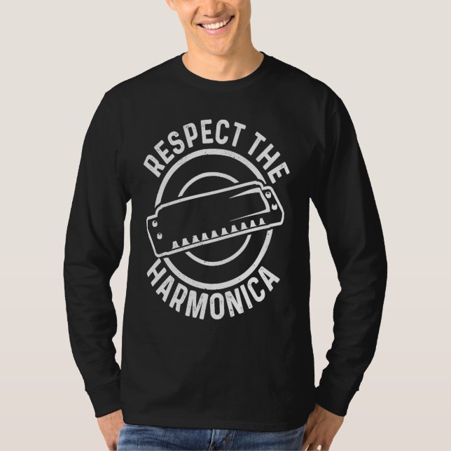 Camiseta Harmonicist Respect The Harmonica (Anverso)