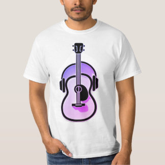 Camiseta Harmony Fusion: Guitarra y audífonos