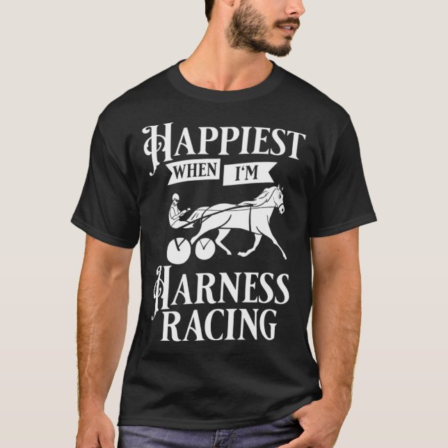 Camiseta Harness Racing Horse Race Track Racer Trotting Hor (Anverso)
