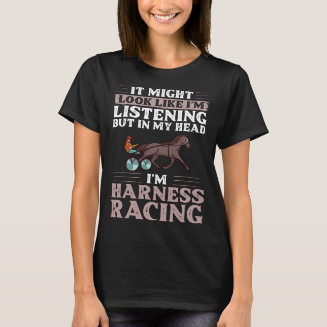 Camiseta Harness Racing Horse Race Track Racer Trotting Hor (Anverso)