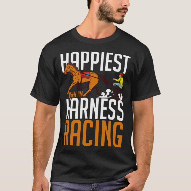 Camiseta Harness Racing Horse Race Track Racer Trotting Hor (Anverso)