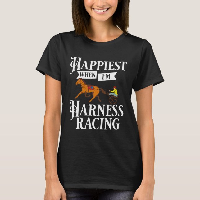 Camiseta Harness Racing Horse Race Track Racer Trotting Hor (Anverso)