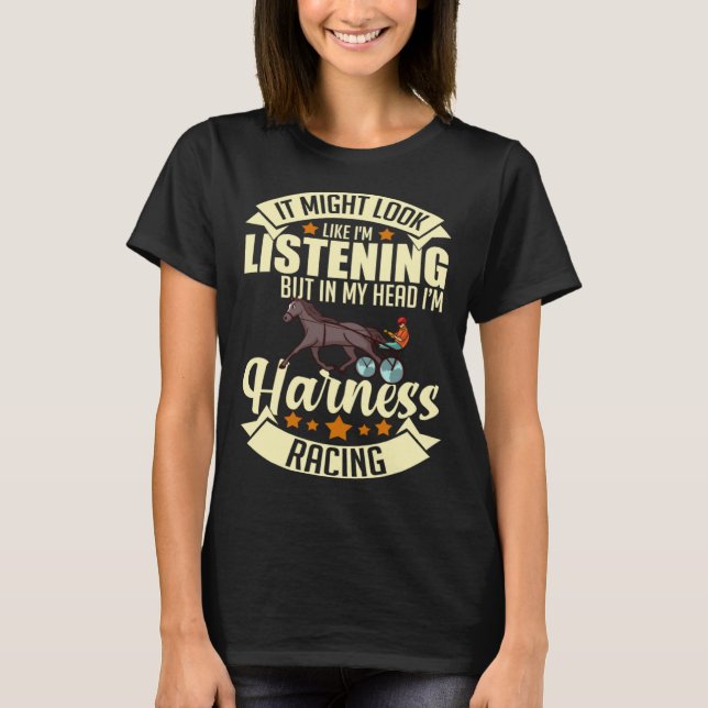 Camiseta Harness Racing Horse Race Track Racer Trotting Hor (Anverso)