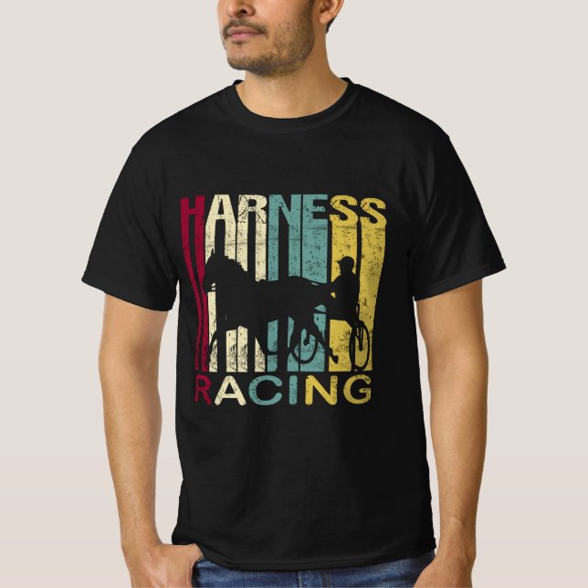 Camiseta Harness Racing Retro Vintage Silhouette (Anverso)