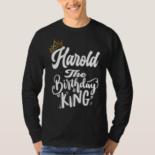 Camiseta Harold El Rey del Cumpleaños Hombres Feliz Cumplea