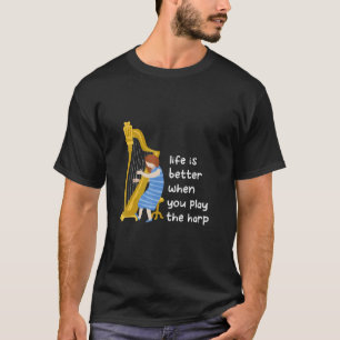Camiseta Harp Player Harpist Harp Music Instruments