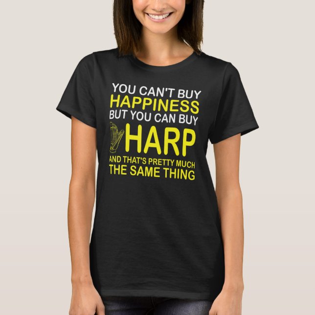 Camiseta Harp Player Harpist Orchestra Harp Girl Instrument (Anverso)