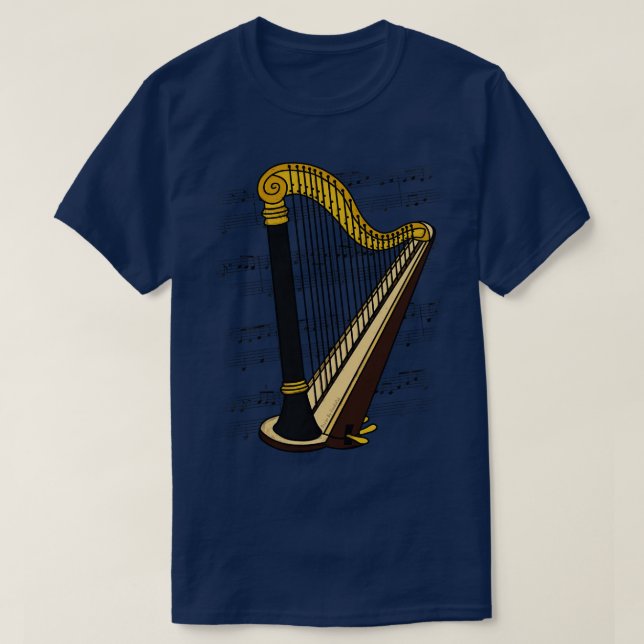 Camiseta Harp Player Harpist String Musicolor (Diseño del anverso)