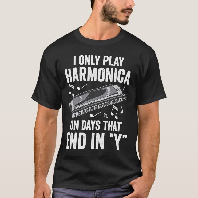 Camiseta Harp Player sólo reproduce Harmonica (Anverso)