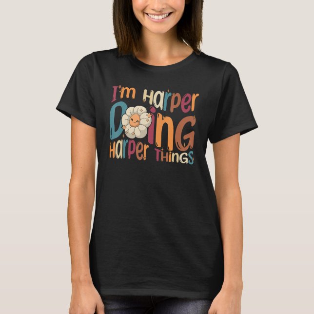 Camiseta Harper Doing Harper Things Groovy Retro Harpe (Anverso)