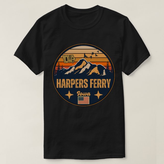 Camiseta Harpers Ferry, Iowa Ia, Estados Unidos (Diseño del anverso)