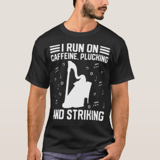 Camiseta Harpist De Café Corro En Cafeína Plucking & Striki