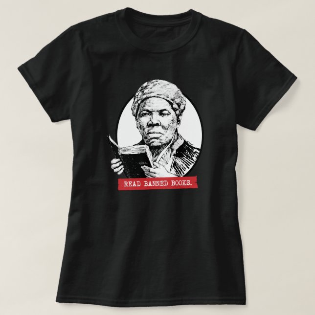 Camiseta Harriet Tubman lee libros prohibidos (Diseño del anverso)