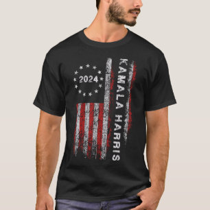 Camiseta Harris 2024 American Flag Kamaka Supporter 1