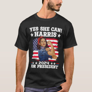Camiseta Harris 2024 Elección Presidencial Kamala Sí Puede