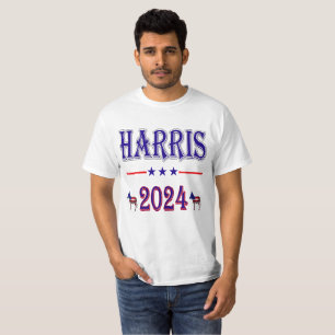 Camiseta Harris 2024 Pres Democrat Donkeys USA Unisex Value