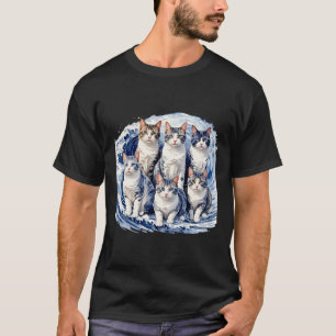 Camiseta Harris Blue Cats Wave - Divertido para dueños de g