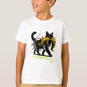 Camiseta Harris Divertida Retro Señora Gato Sin Hijos Presi