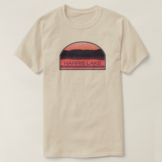 Camiseta Harris Lake North Carolina Red Sunrise