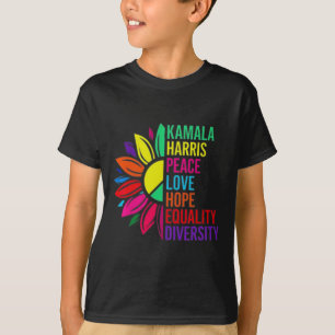 Camiseta Harris Peace Love Equality Hope Diversity 1