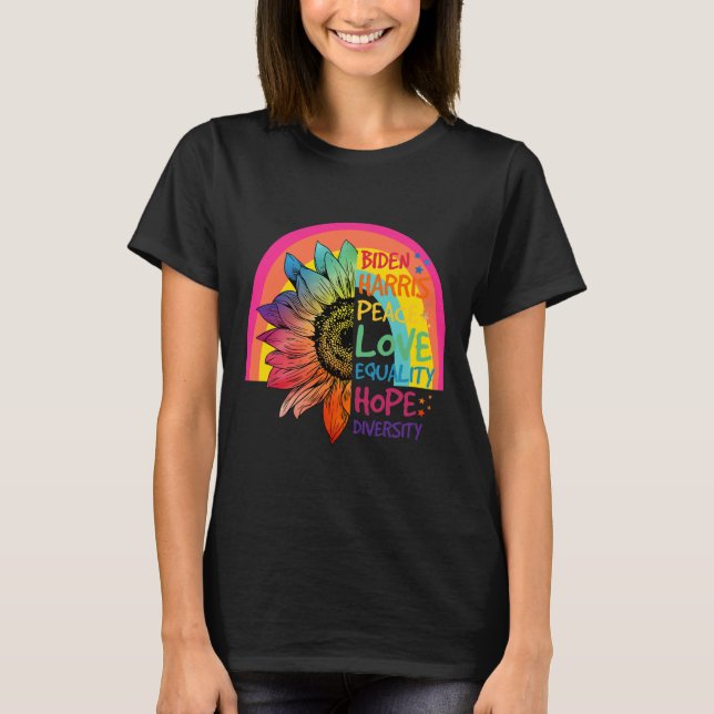 Camiseta Harris Peace Love Equality Hope Diversity 1 (Anverso)