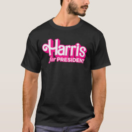 Camiseta Harris por el estilo rosado del presidente