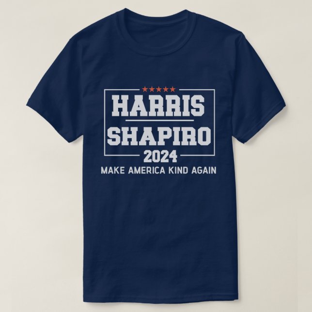 Camiseta Harris Shapiro 2024 hace a Estados Unidos algo par (Diseño del anverso)