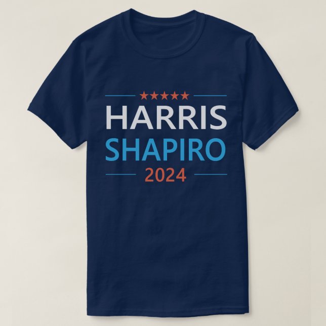 Camiseta Harris Shapiro 2024 Kamala Harris Democrat (Diseño del anverso)
