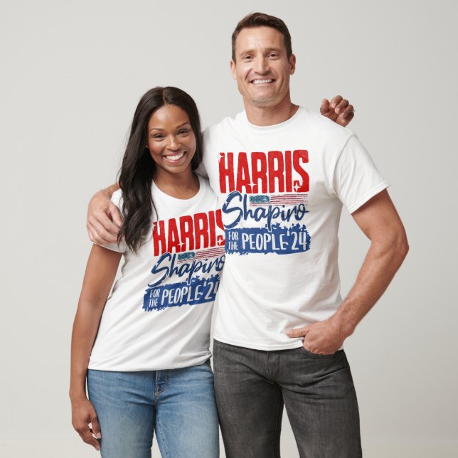 Camiseta Harris Shapiro 2024 por el pueblo Bandera de Estad (Unisexo)