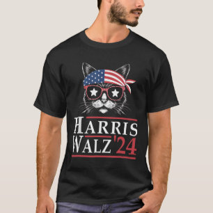 Camiseta Harris W 2024 Funny Cat Election Kamala Harris Tim