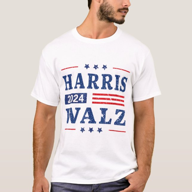 Camiseta Harris Waltz 2024 Elecciones Kamala Harris Tim Wal (Anverso)