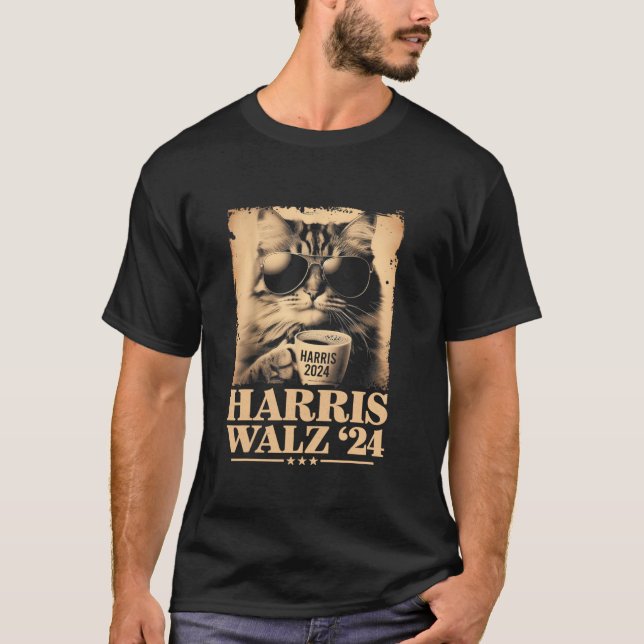 Camiseta Harris Waltz 2024 Gato electoral Lady Kamala Harri (Anverso)