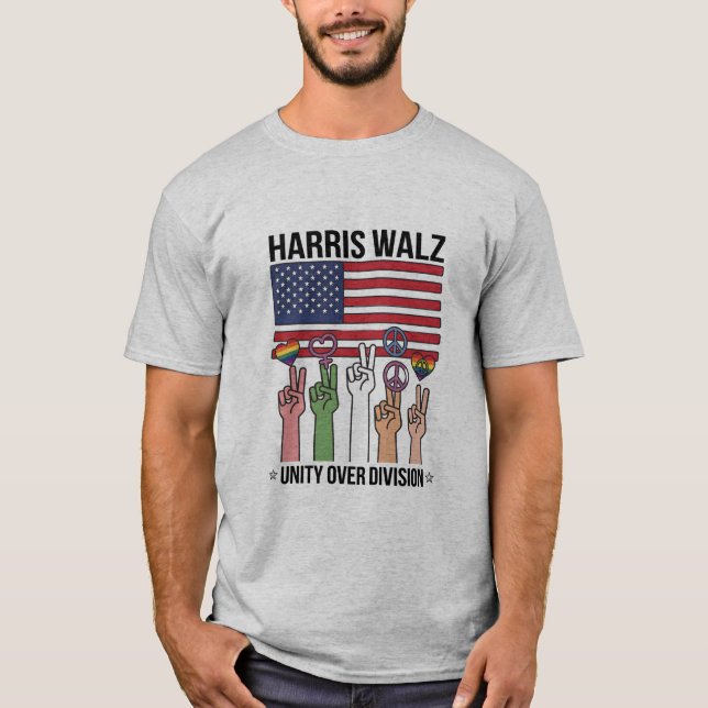 Camiseta Harris Waltz 2024 Unity Over Division (Anverso)