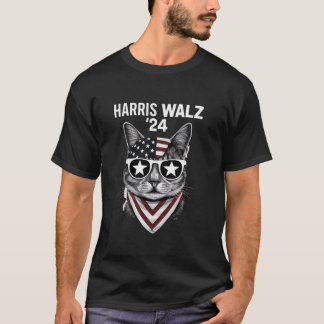 Camiseta Harris Walz 2024 Funny Cat Election Kamala Harris
