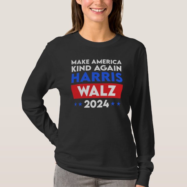 Camiseta Harris Walz 2024 hace que Estados Unidos vuelva a  (Anverso)
