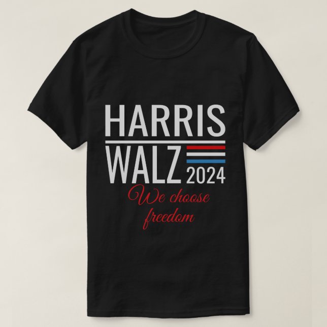 Camiseta Harris Walz 2024 Kamala Harris Tim Waltz Eleccione (Diseño del anverso)