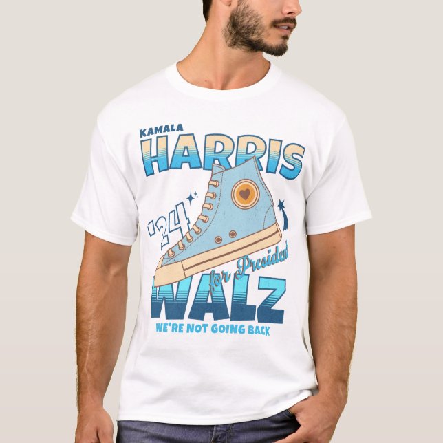 Camiseta Harris Walz 2024 No volveremos a ser indecisos (Anverso)