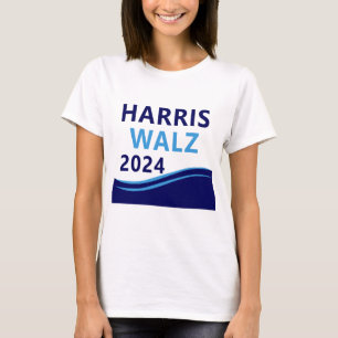 Camiseta Harris Walz 2024 para President Blue Wave