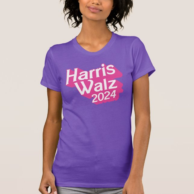 Camiseta Harris Walz 2024 Pink (Anverso)